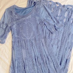 light blue lace dress
